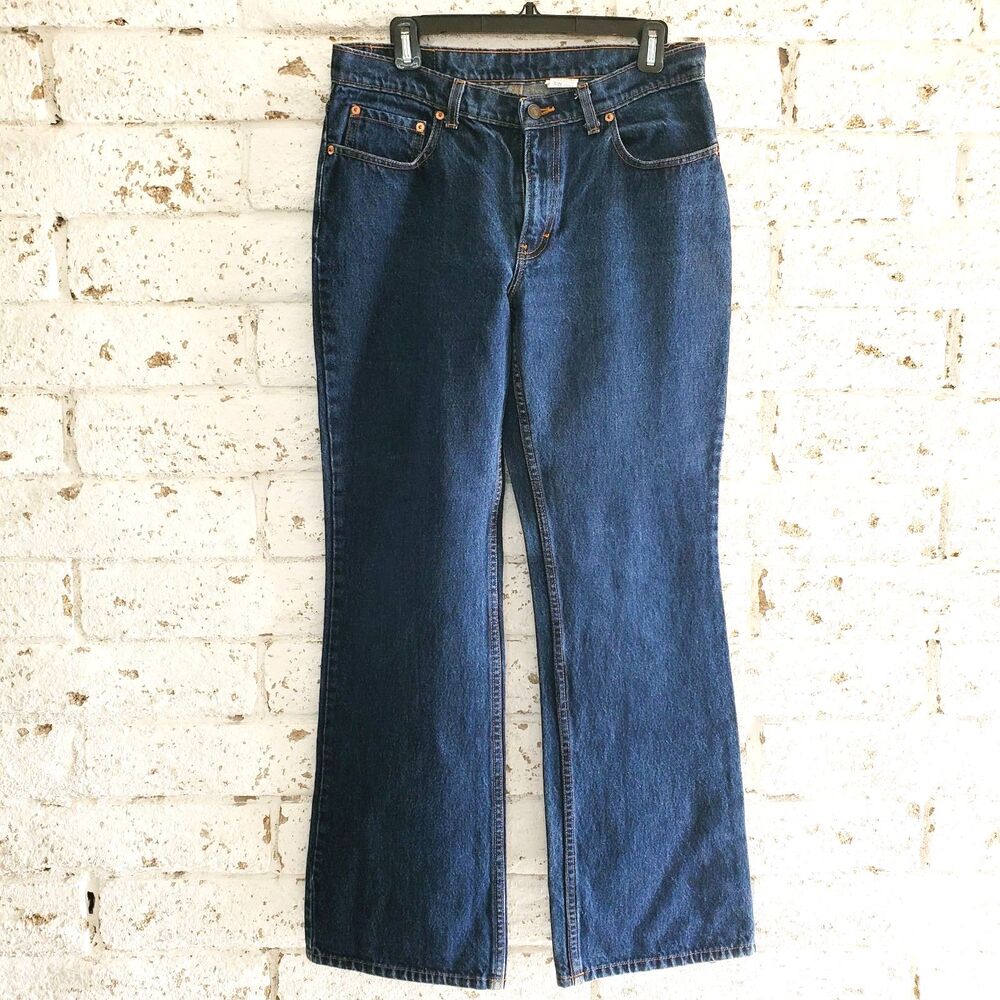 VTG JORDACHE WOMENS WIDE LEG JEANS Retro Denim Long Jeans Tall SZ 13/14